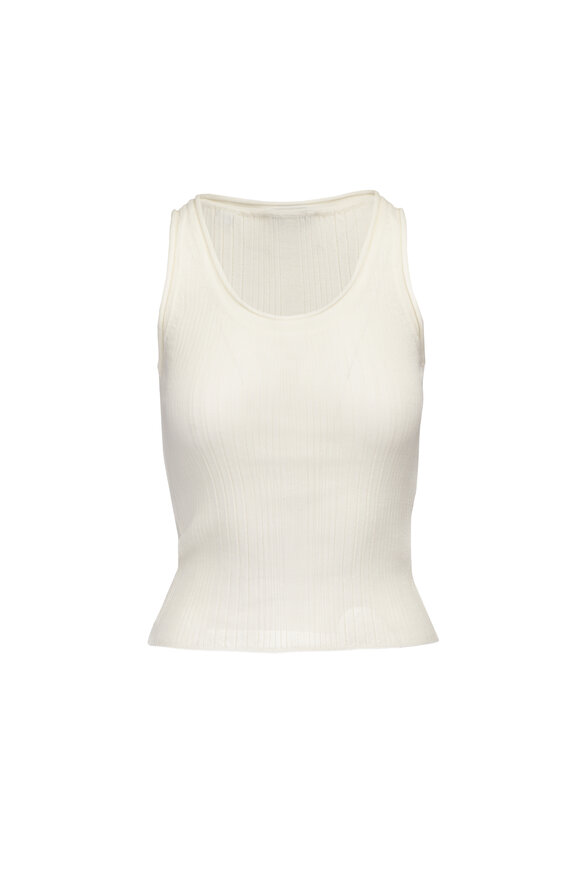 Veronica Beard Birke Ivory Knit Tank - view 1