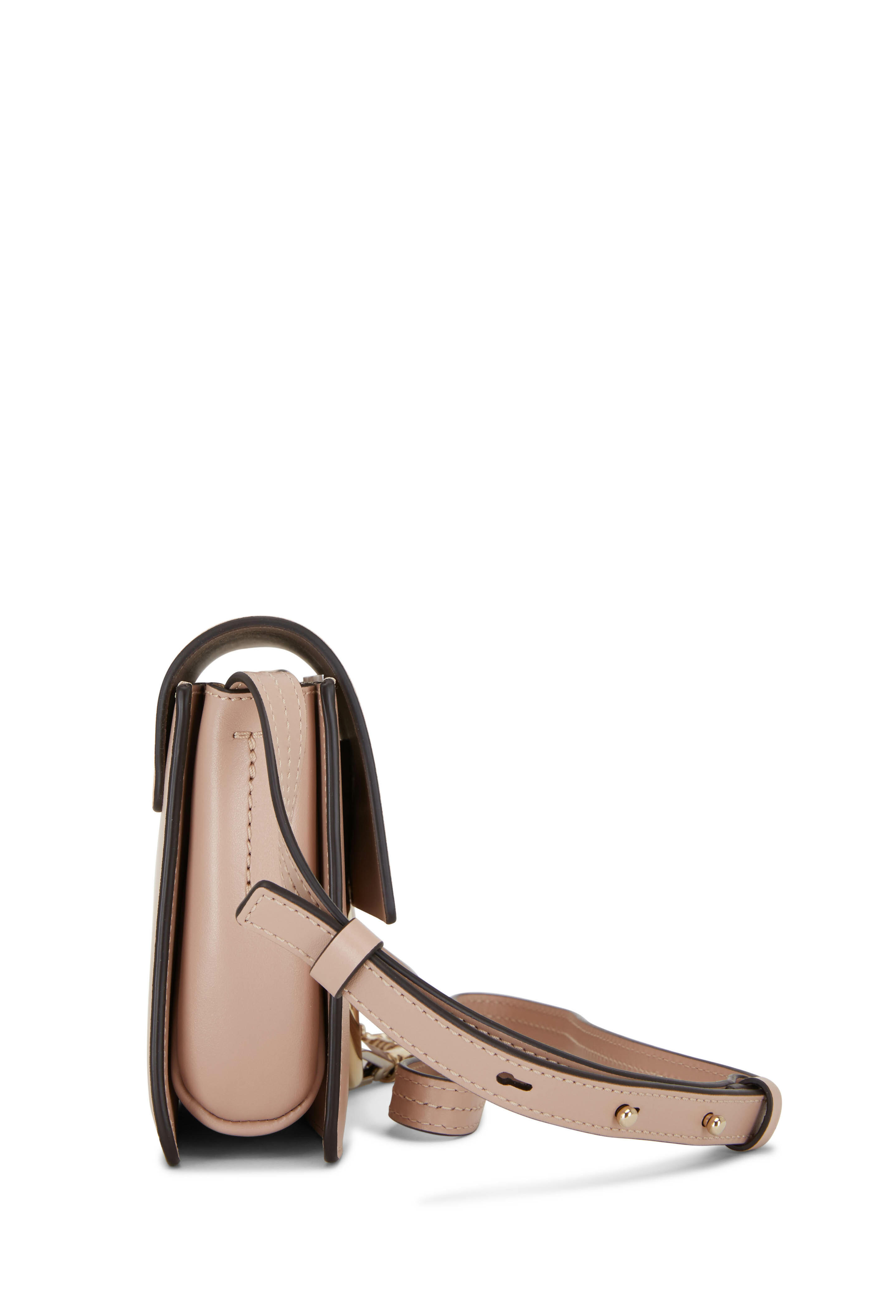 Chloé - Faye Misty Rose Leather & Suede Small Crossbody