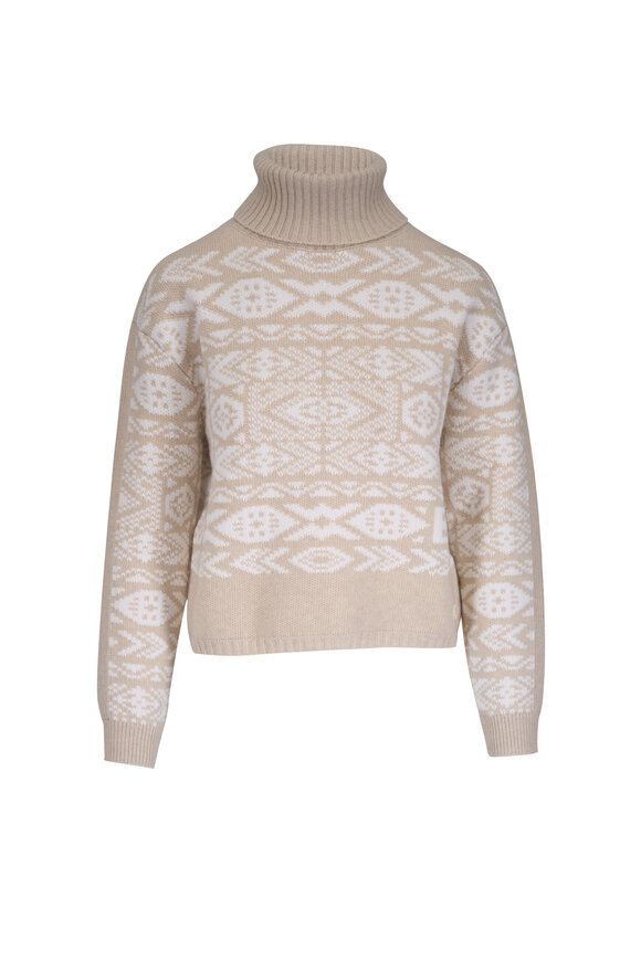 Bogner Nadin Birch Intarsia Turtleneck Sweater