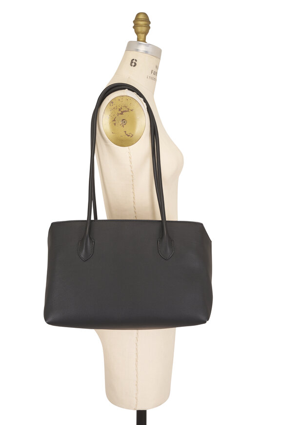 The Row Terrasse Black Nubuck Leather Shoulder Bag - view 5
