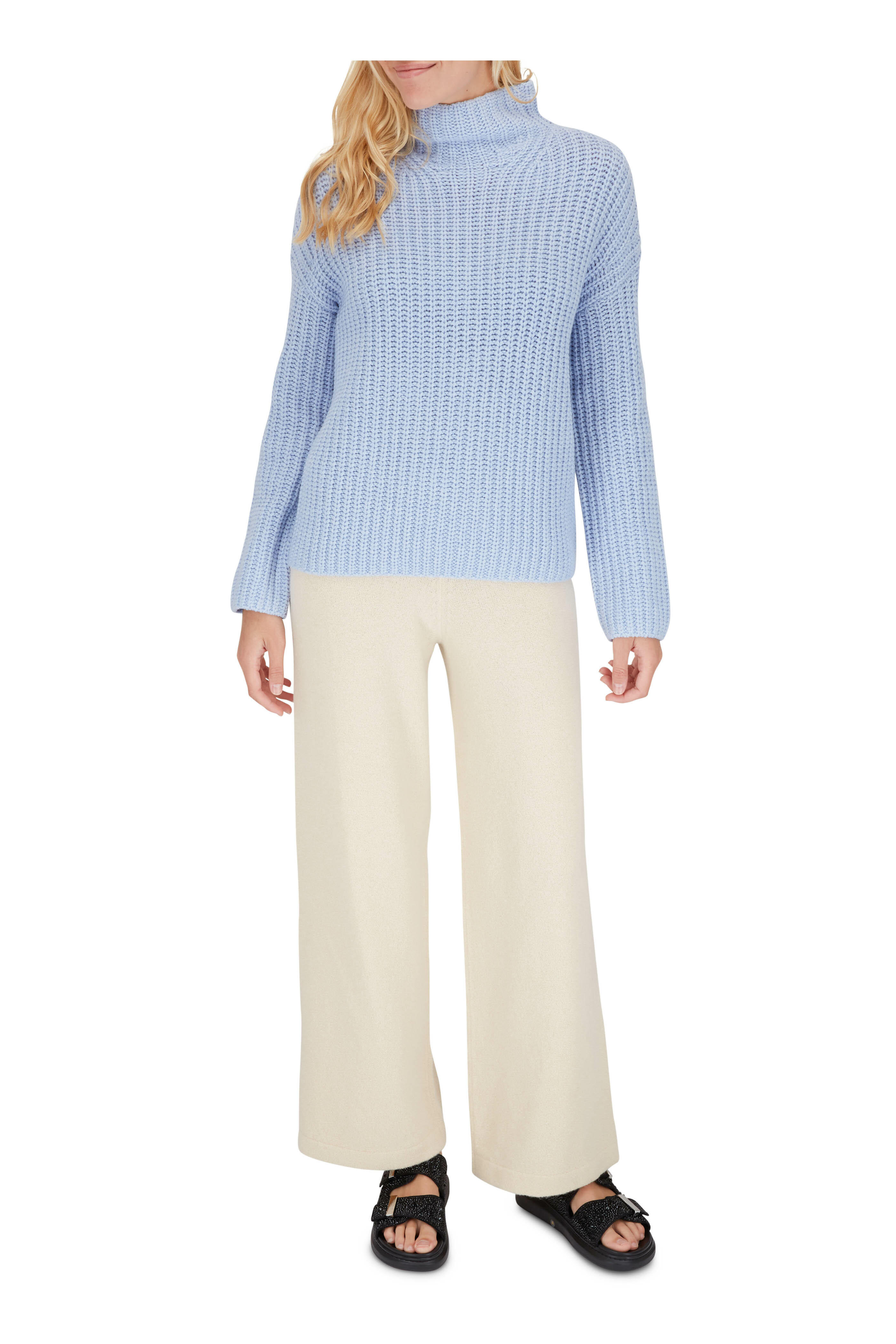 McQueen - Black Crystal Slide Sandal