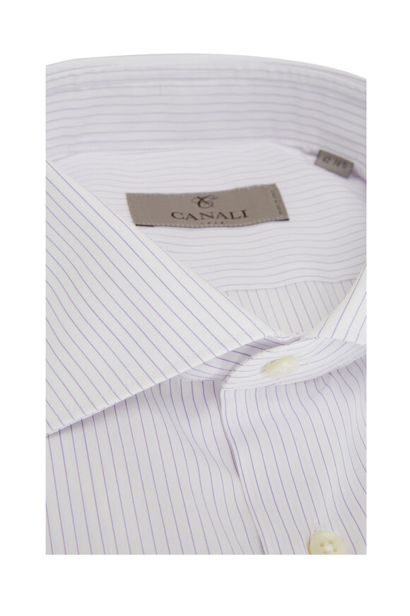 Canali - Navy Stripe Dress Shirt