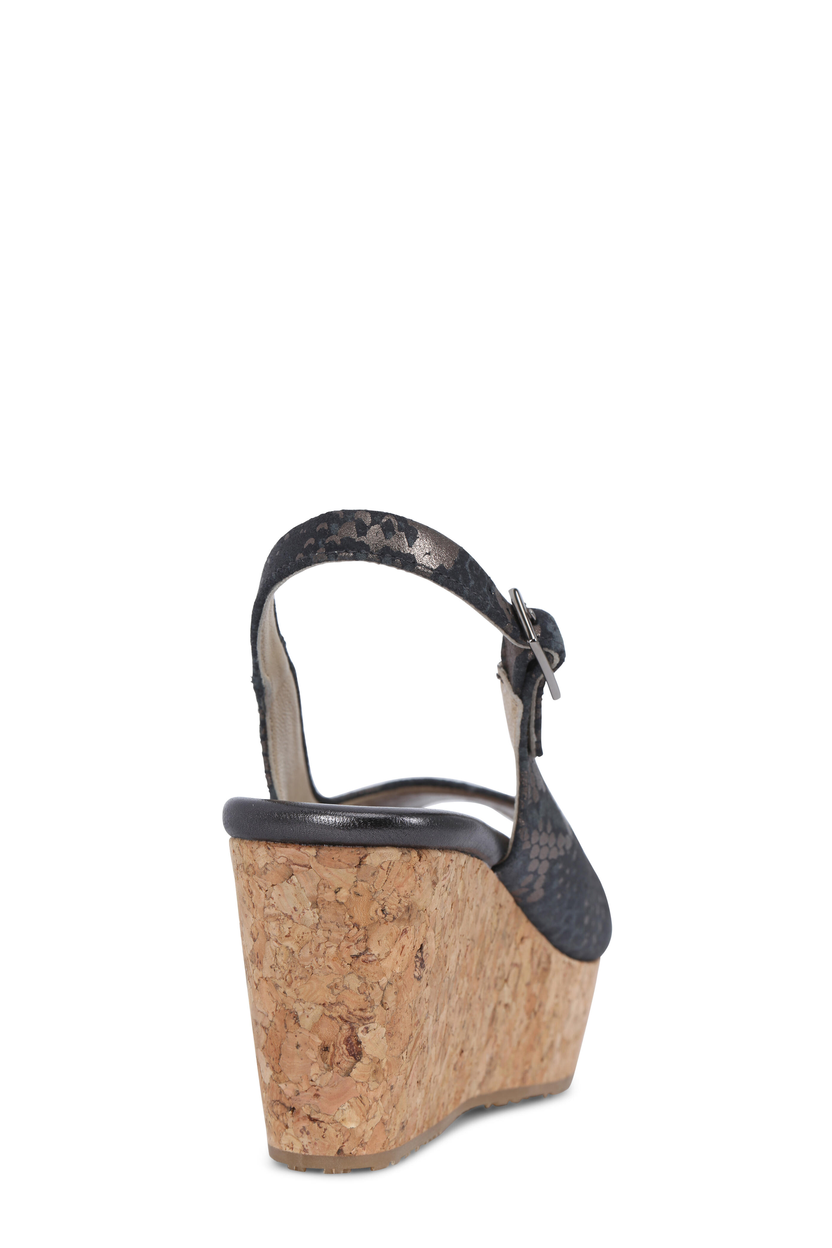 サンダル・ミュール JIMMY CHOO PERLA70 LLIC NAPPA+CORK WEDGE SANDAL Perla 70 |Champagne Metallic Nappa Wedges | JIMMY CHOO