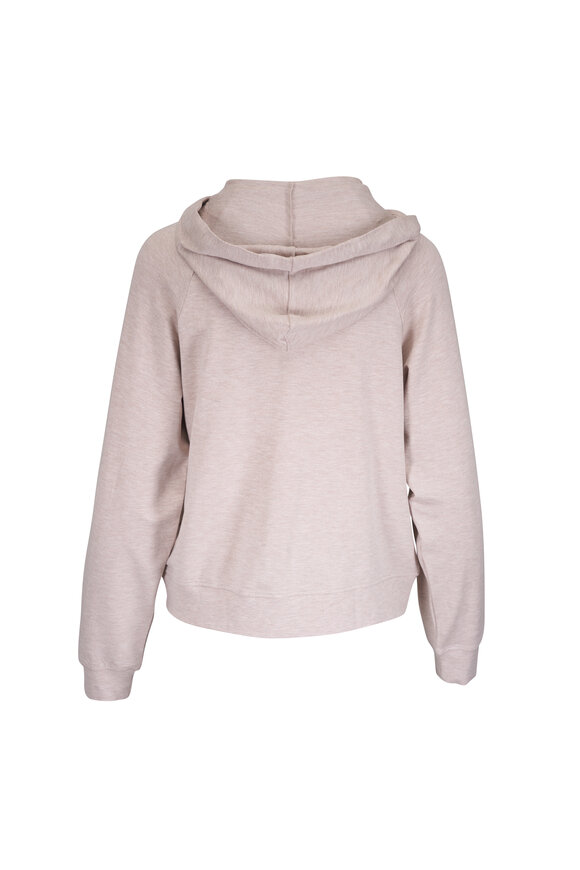 Majestic Ecru French Terry Zip Front Hoodie - view 2