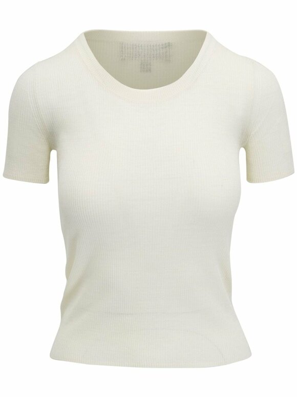 Nili Lotan - Araceli Ivory Silk Knit Tee