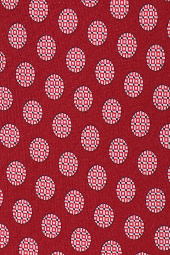 Momas Red Geometric Print Necktie - view 2