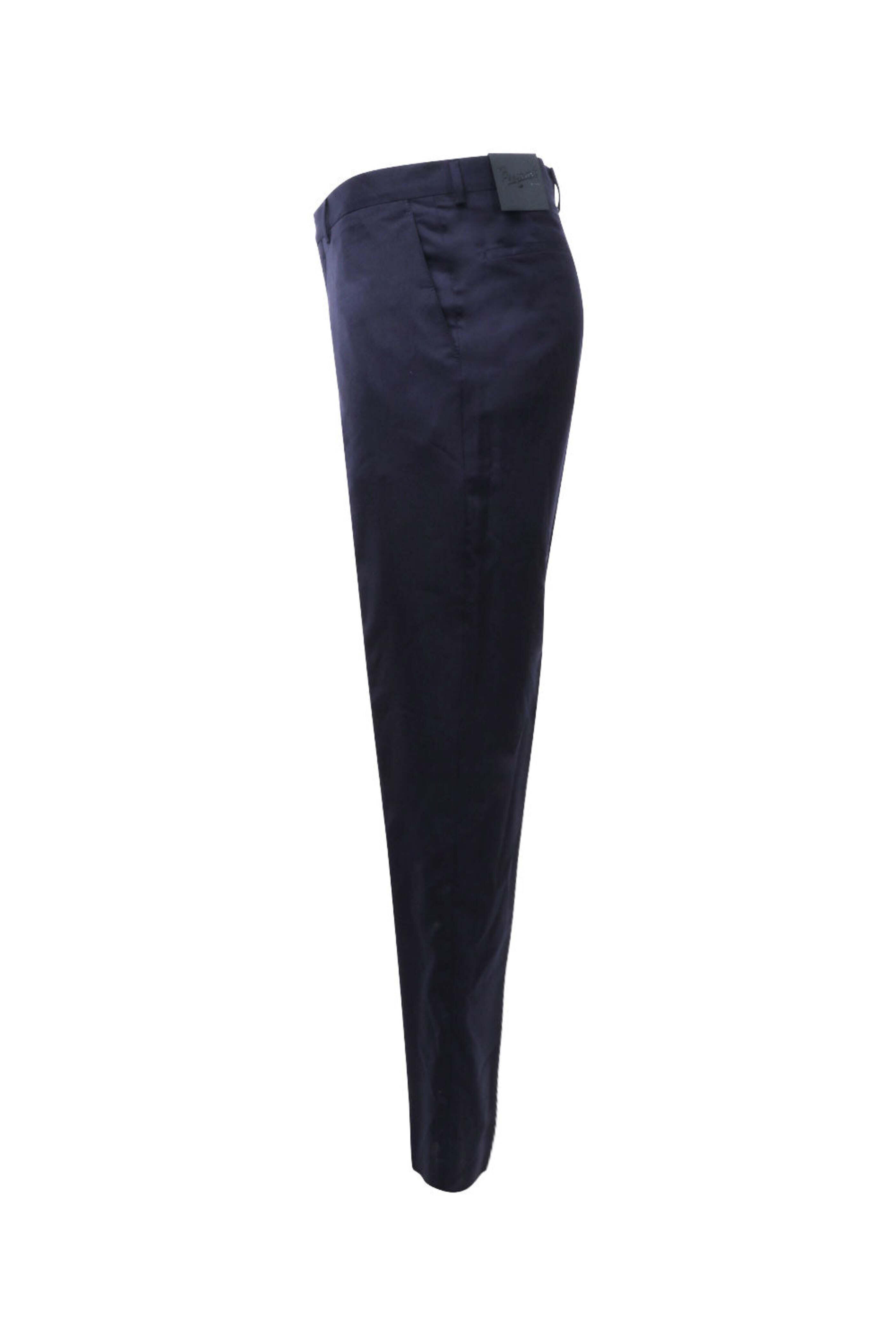 Marco Pescarolo - Solid Navy Flatfront Chino Pant