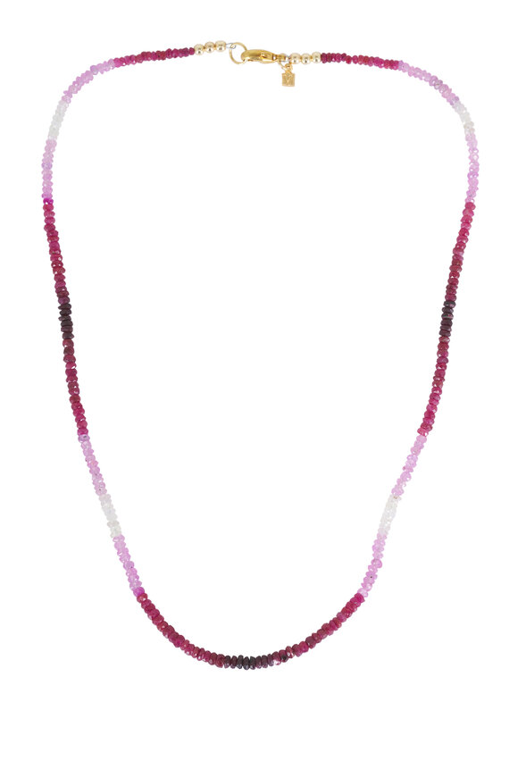 Cristina V. Pink Ruby Rondelle Necklace - view 1