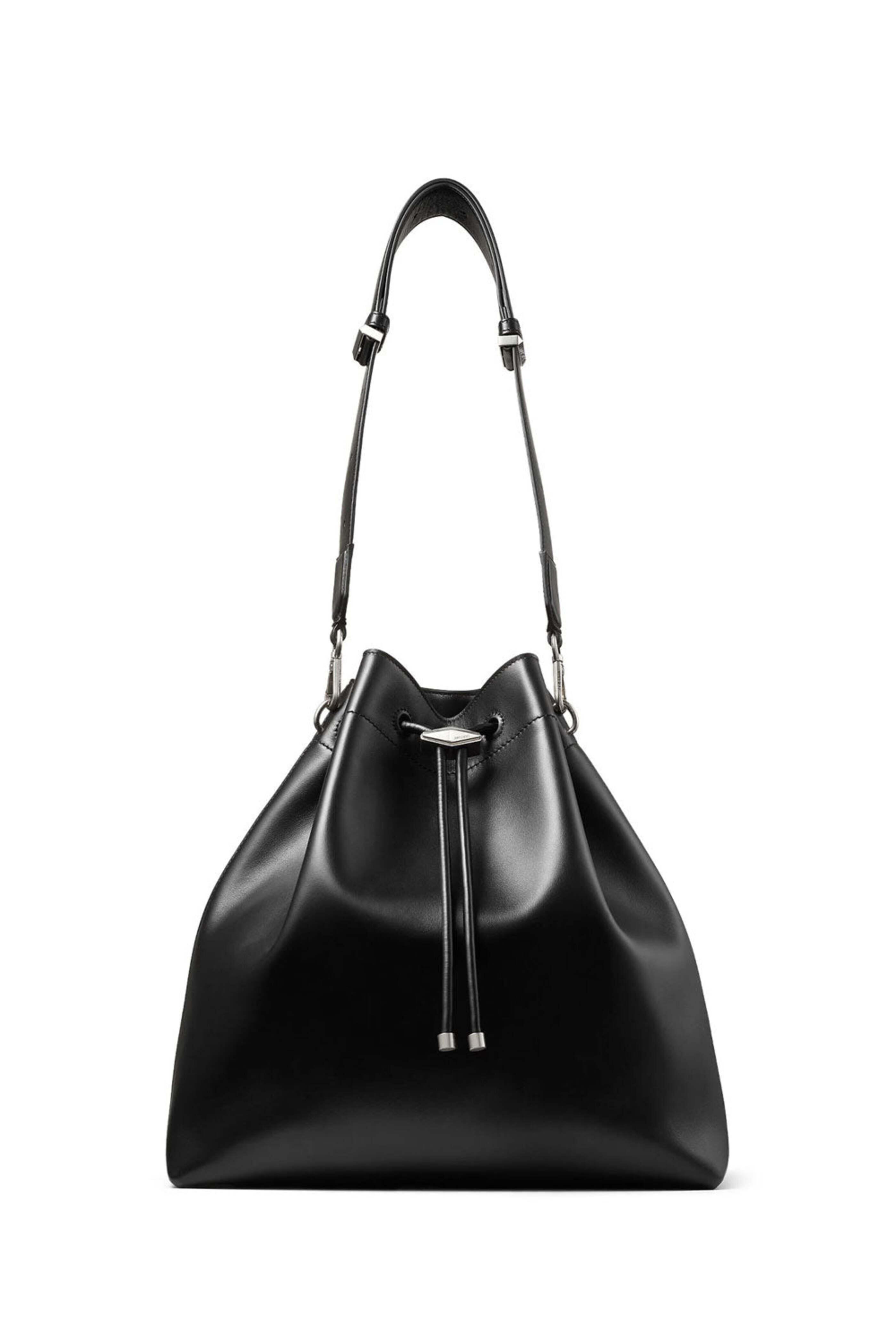ハンドバッグ Jimmy Choo HAND BAG (DRAWSTRINGTOTELZKP BLALIGGOL) Drawstring Tote L |Black Nappa Leather Drawstring Tote with