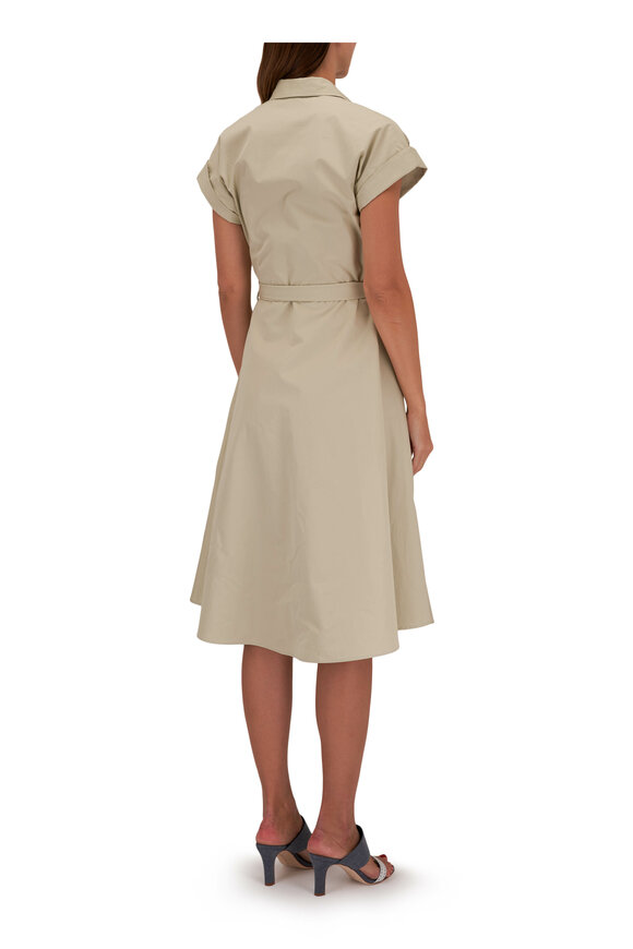 Kiton - Light Green Button-Down Cotton Dress