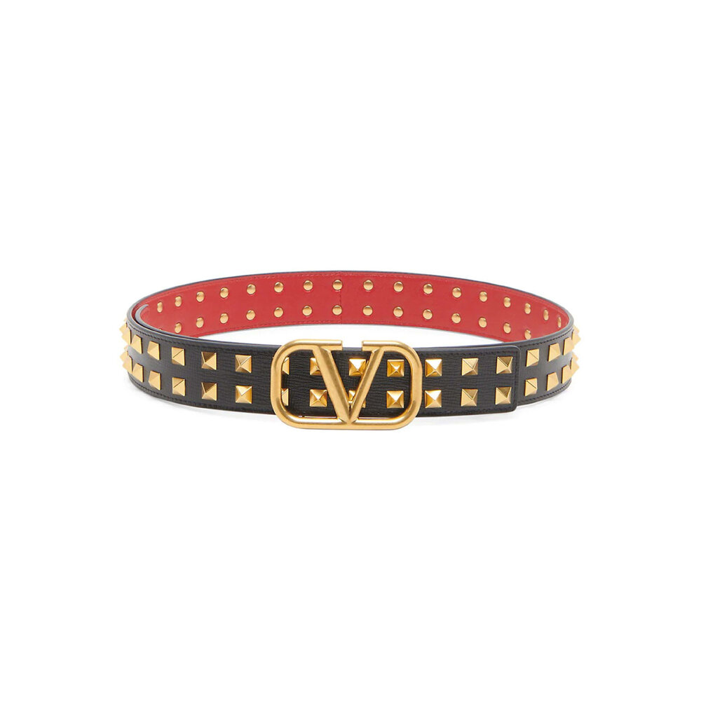【VALENTINO】 VLogo leather belt Valentino Garavani VLogo Reversible Leather Belt, 30mm