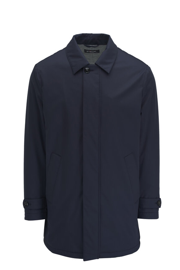 Kiton - Navy Rain Car Coat 