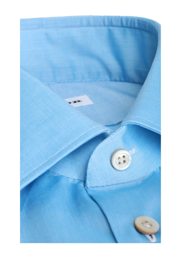 Kiton Solid Aqua Dress Shirt - view 2