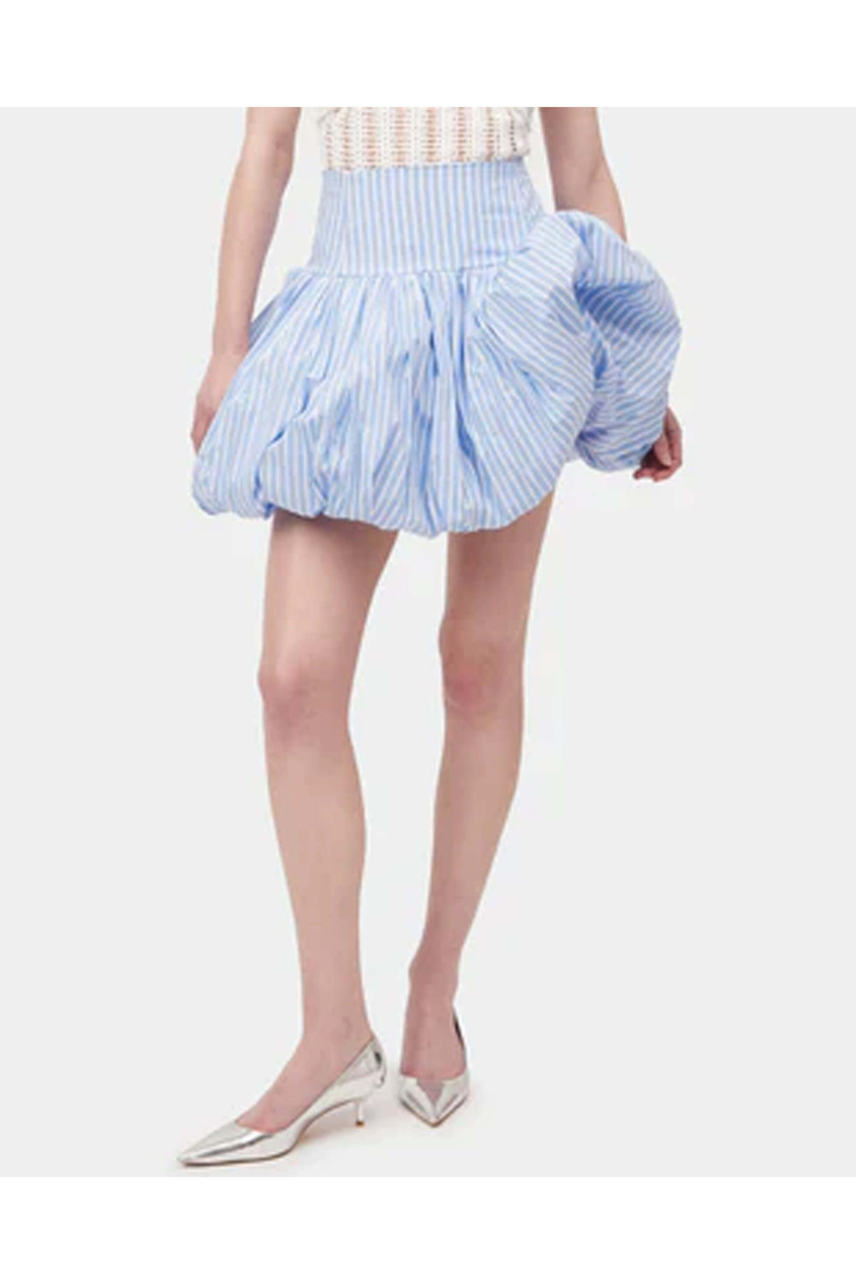 Aknvas - Blue Stripe Brianna Mini Skirt