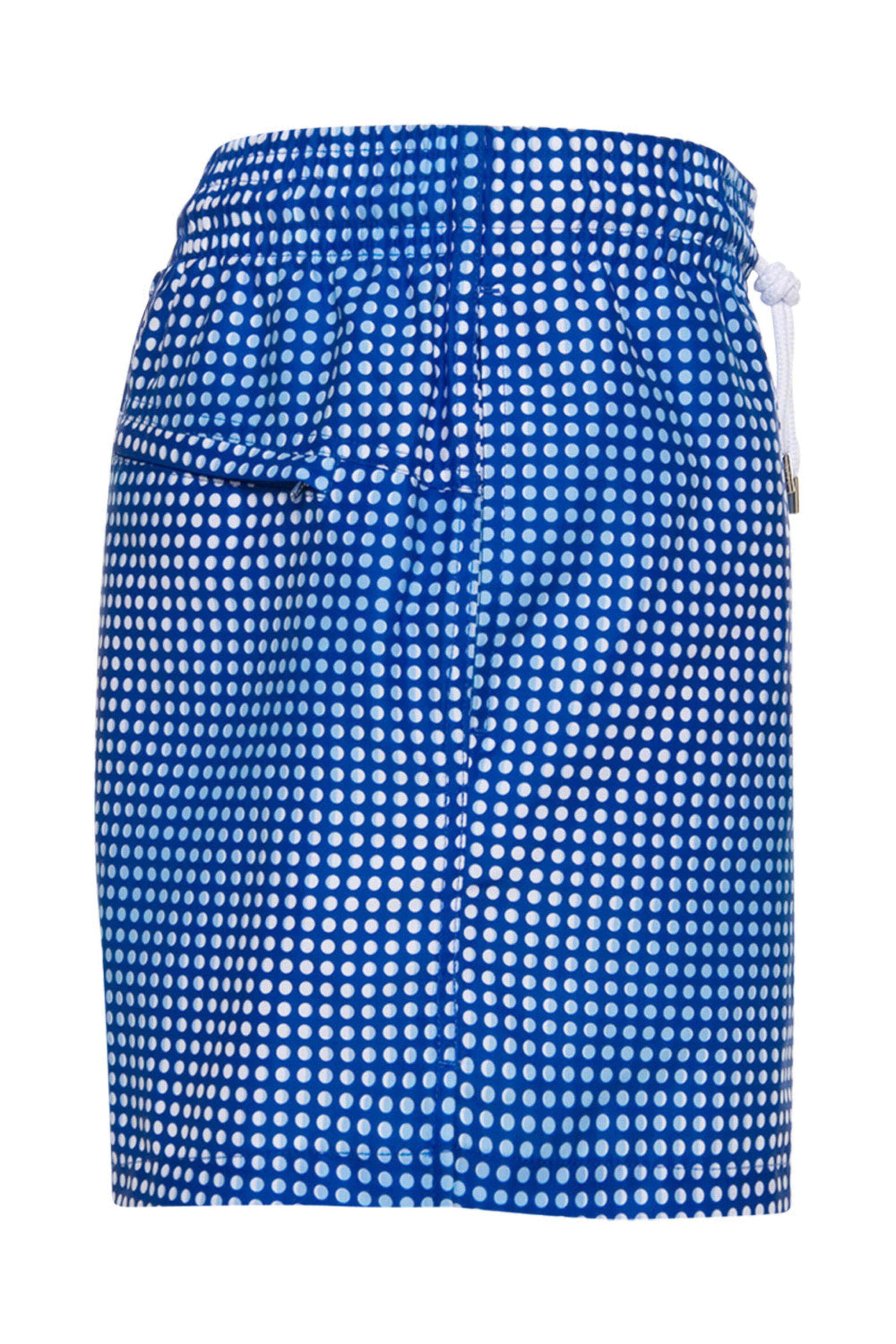 Derek Rose - Blue Dotted 4 Inch Swim Short