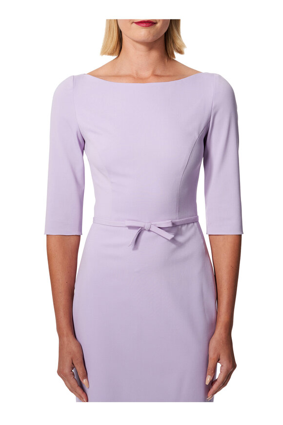 Carolina Herrera - Lilac Elbow Sleeve Midi Dress 