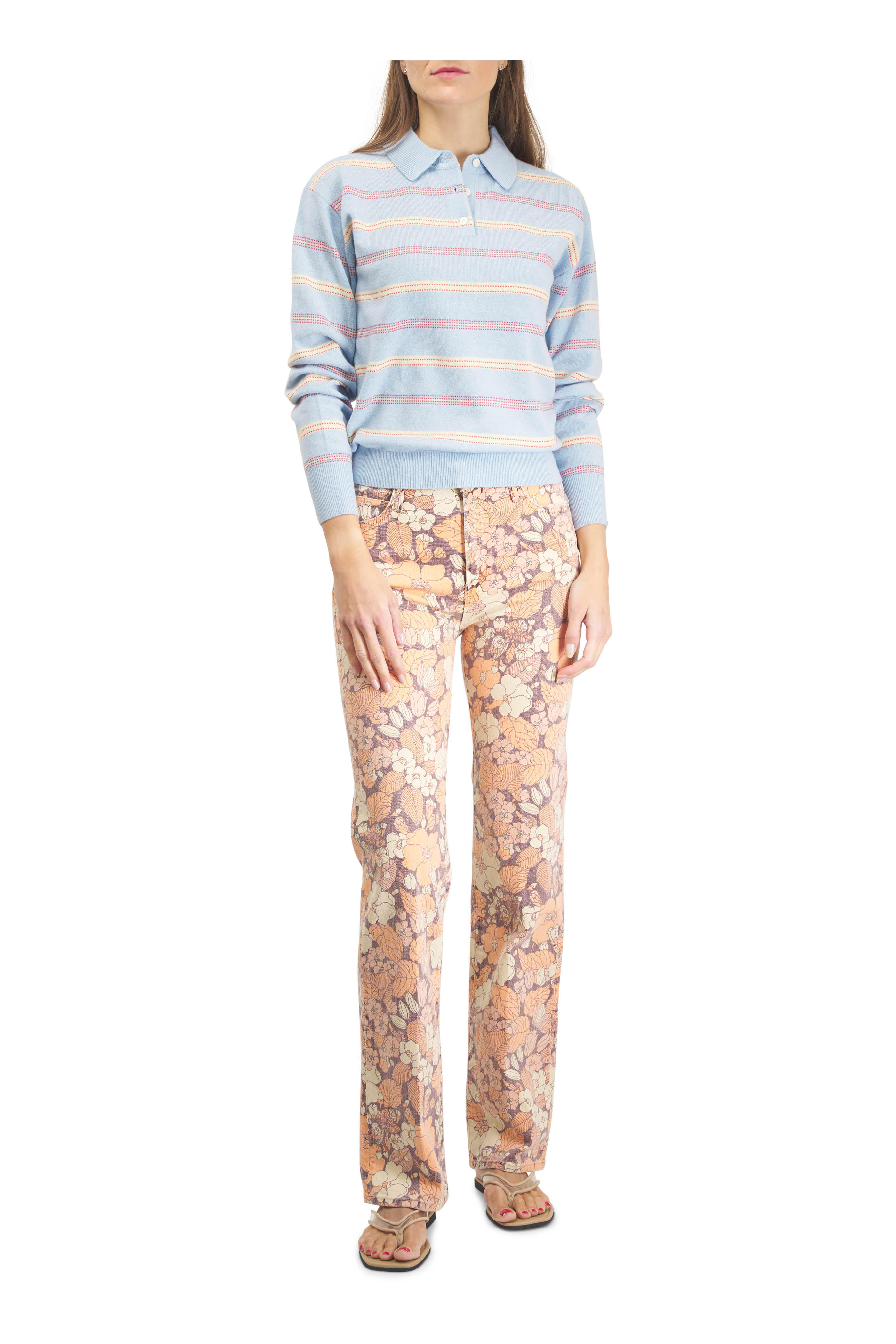 Mother - The Kick It Orange Blossom Straight Leg Jean