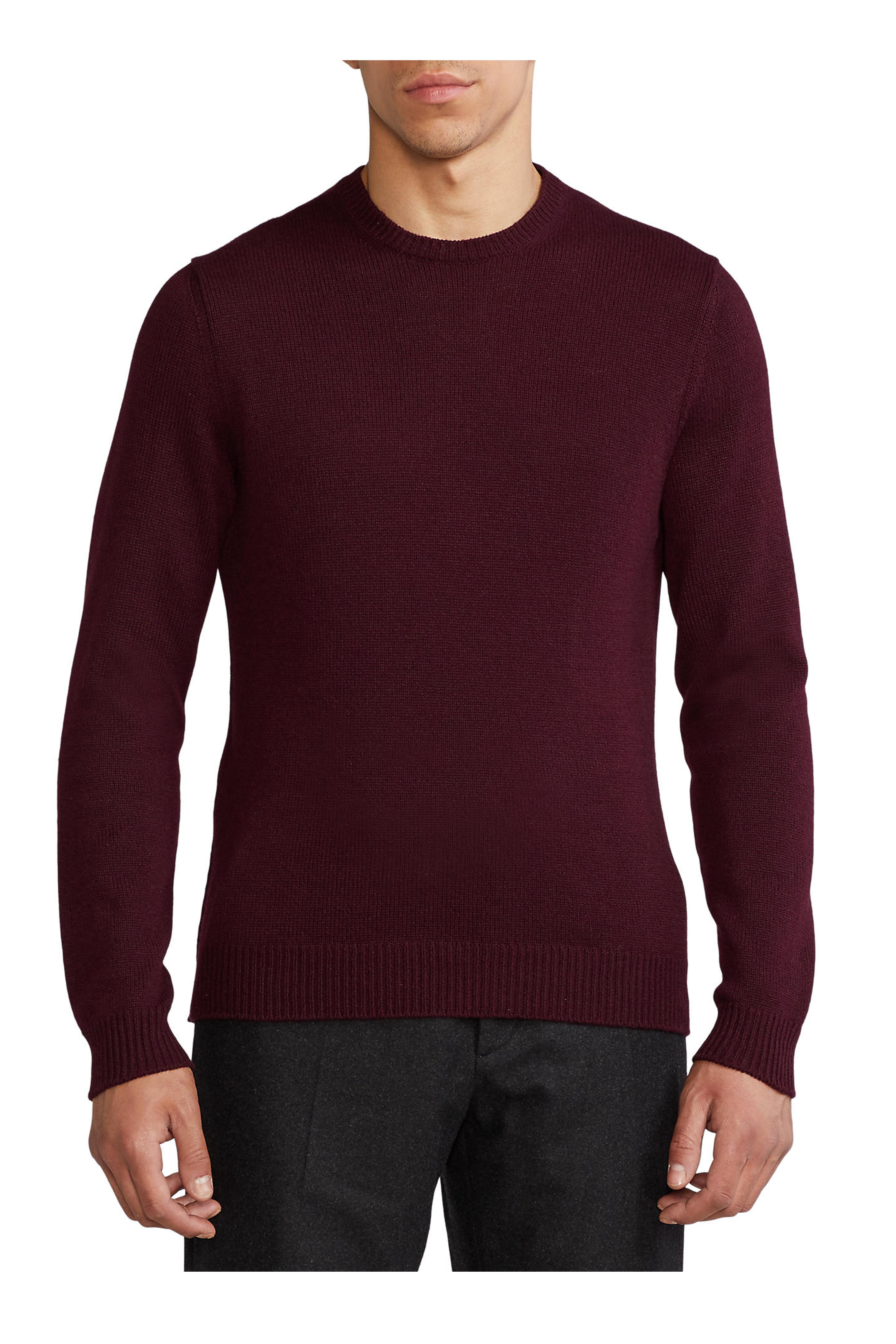 Ralph Lauren Purple Label - Burgundy Cashmere Crewneck Sweater