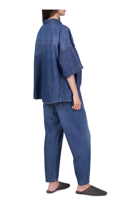 Brunello Cucinelli Lightweight Denim Shirt - view 4