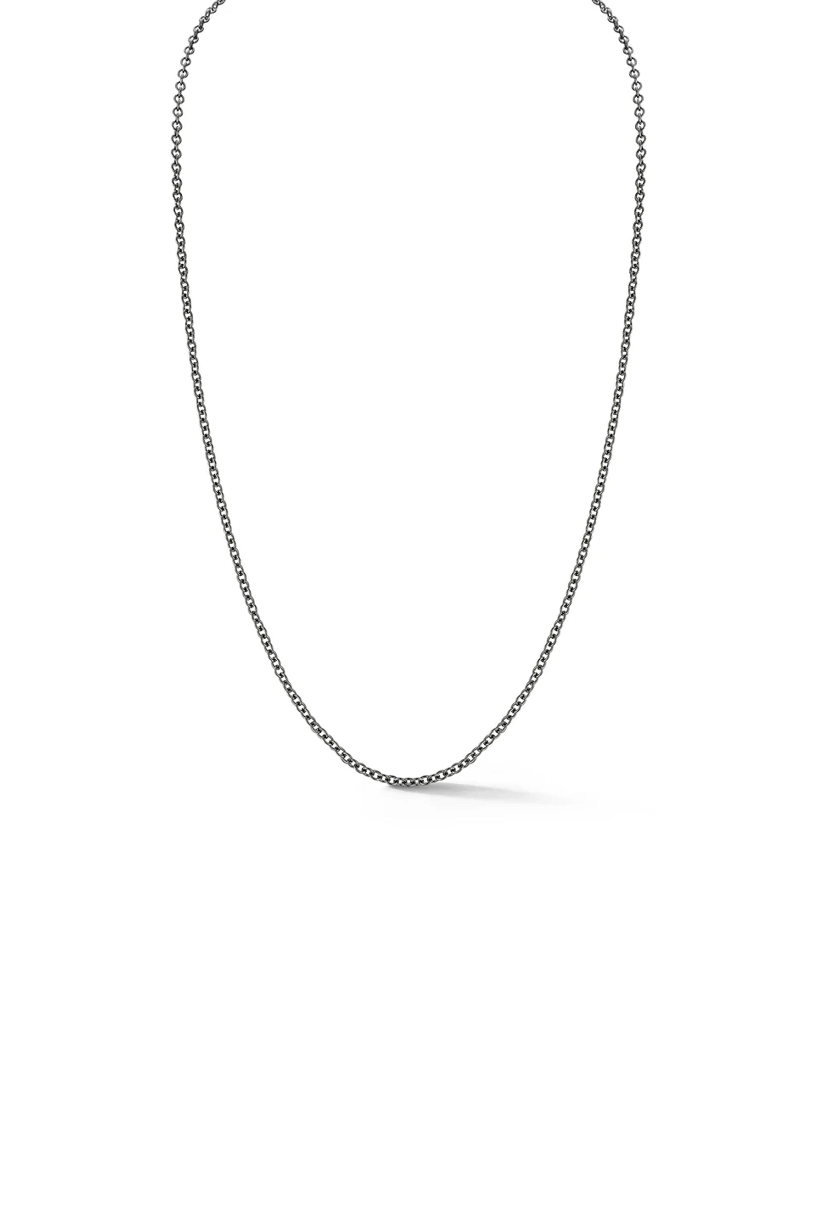 Walters Faith - 1Sterling Silver & Black Rhodium Chain Necklace