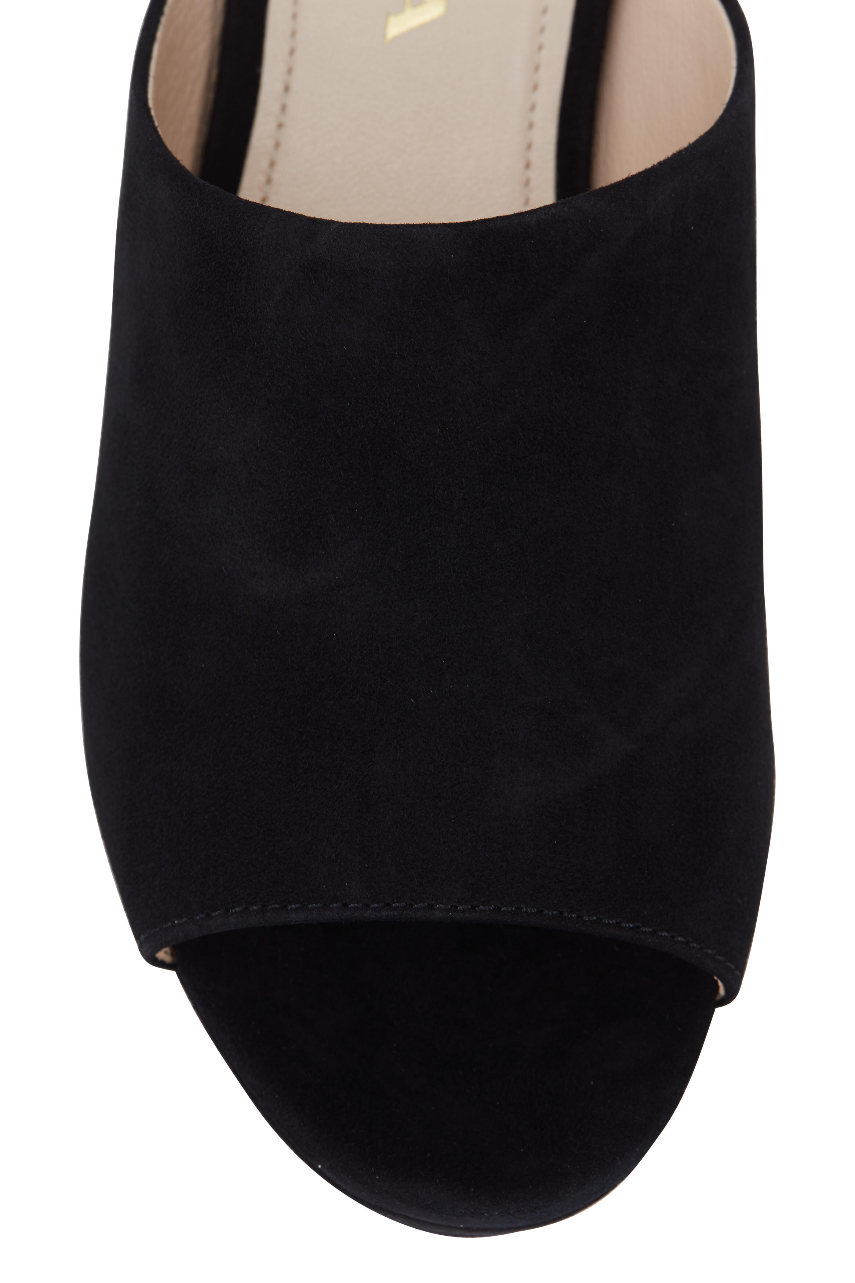 Prada - Black Suede Block Heel Platform Mule, 65mm