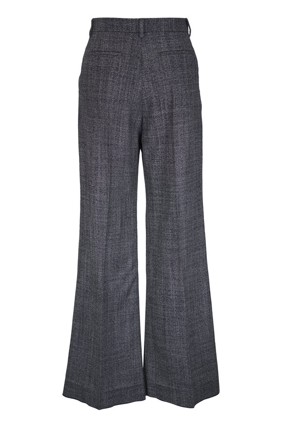 Valentino Gray & Beige Mélange Wool Pant - view 3