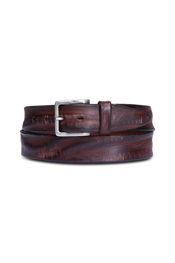 RRL - Terrance Brown Leather Belt | Mitchell Stores
