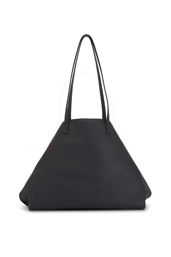 Akris - Medium Ai Mocca Suede Patch Leather Tote