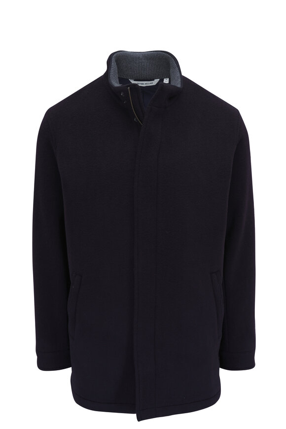 Peter Millar Fleece City Navy Blue Coat 