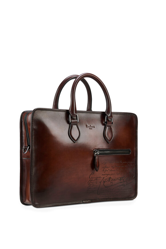 Berluti - Un Jour Engraved Leather Briefcase