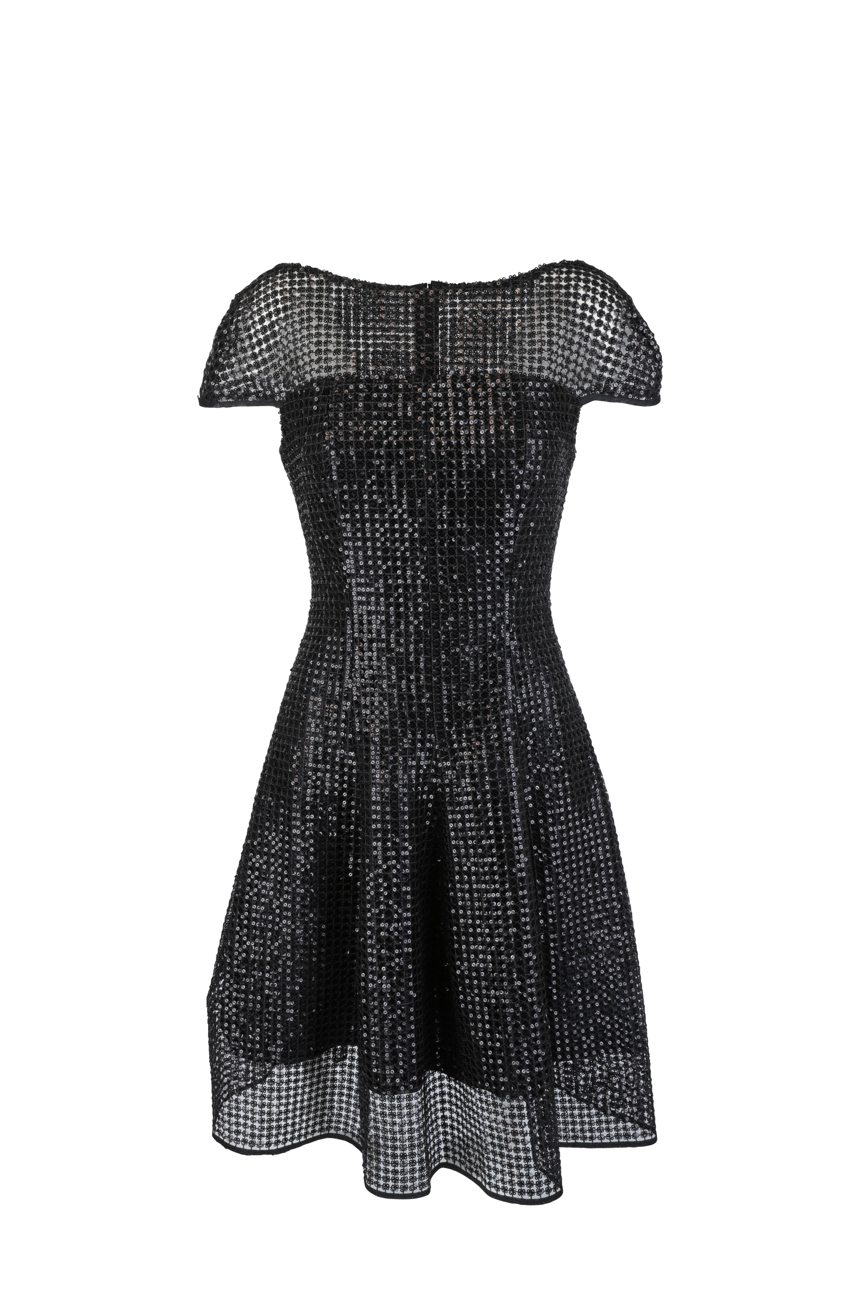 green emerald velvet dress Milly - Black Sparkly Strapless Fit & Flare Dress Sz 6 main image 1