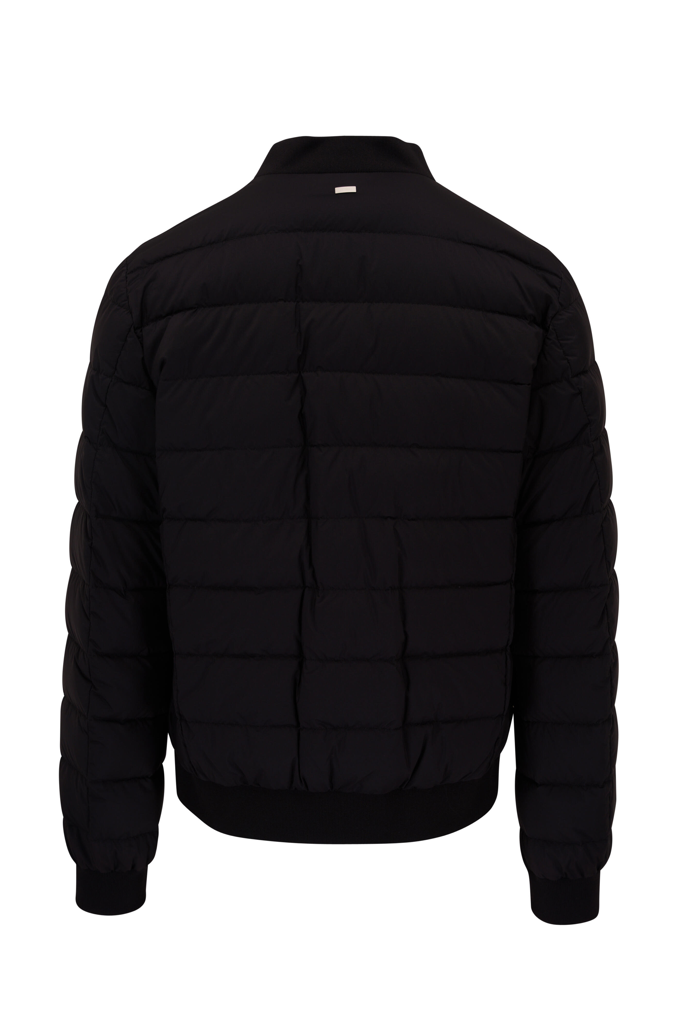 Herno - Black Quilted Down Bomber Jacket | Mitchell Stores