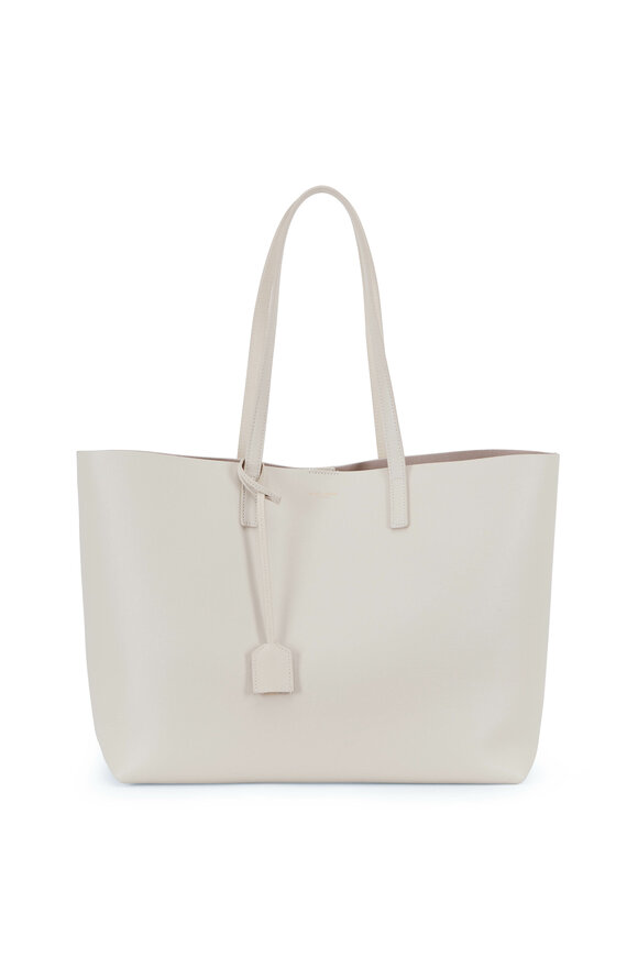 Saint Laurent - Cream Leather Large Shopper Tote