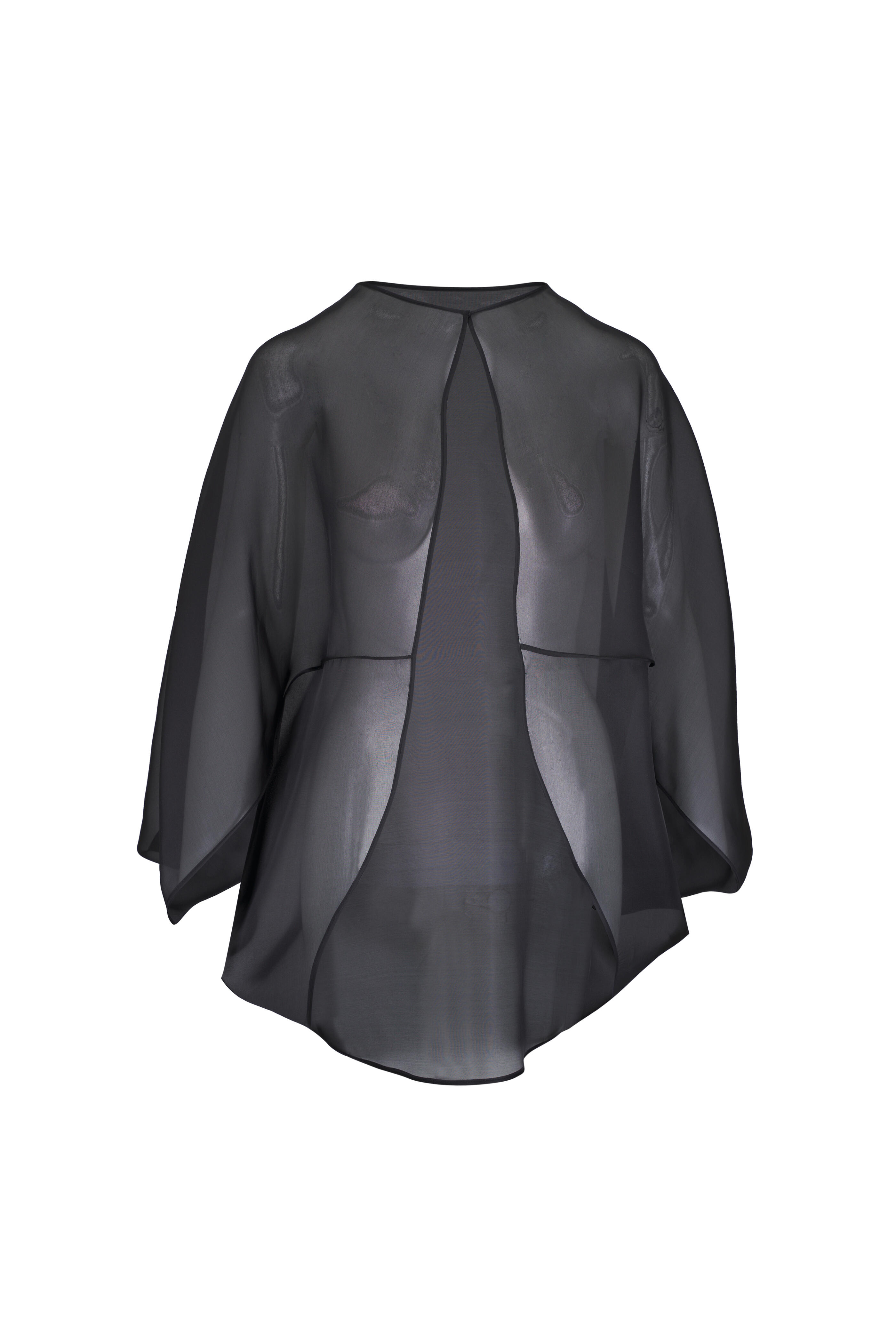Peter Cohen - Spanish Black Ball Cape Organza Blouse