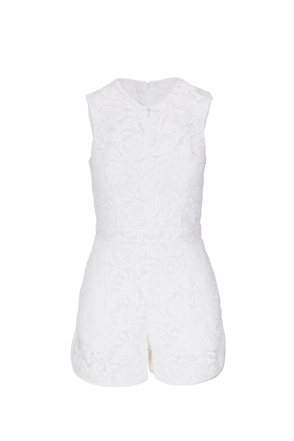 Adam Lippes - White Corded Lace Romper 