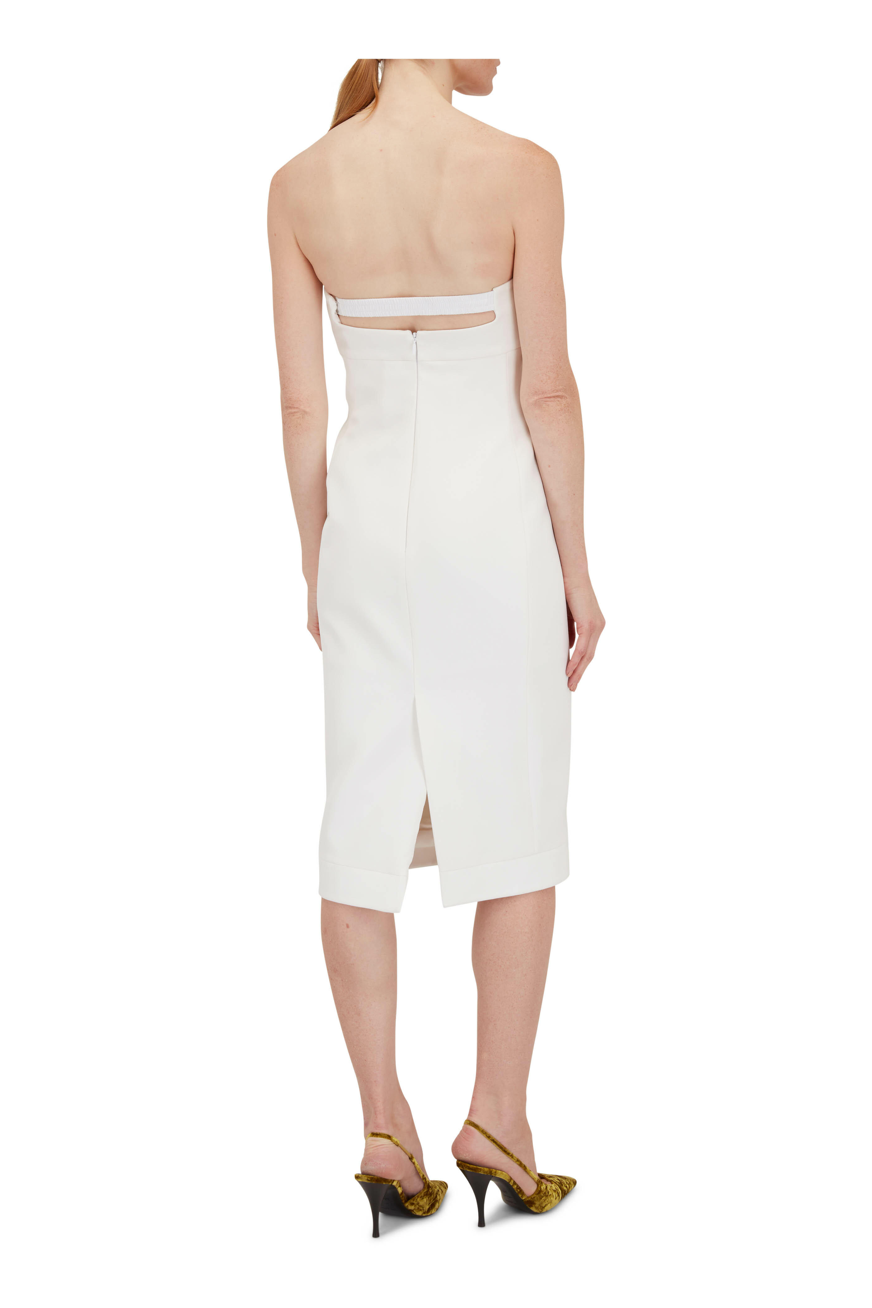 Saint Laurent - White Strapless Peekaboo Dress