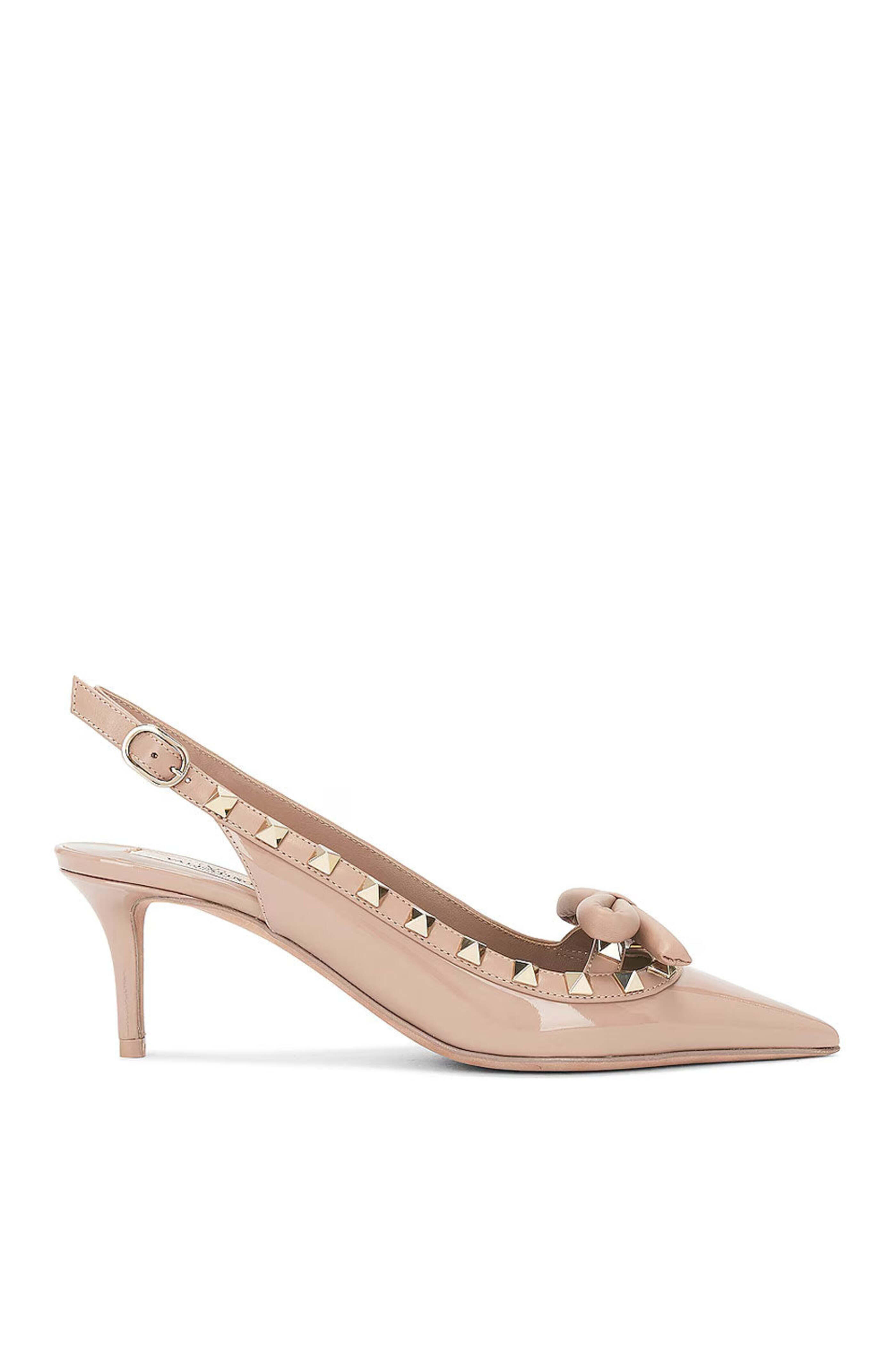Valentino Garavani - Rockstud Bow Sling Back in Rose Cannelle