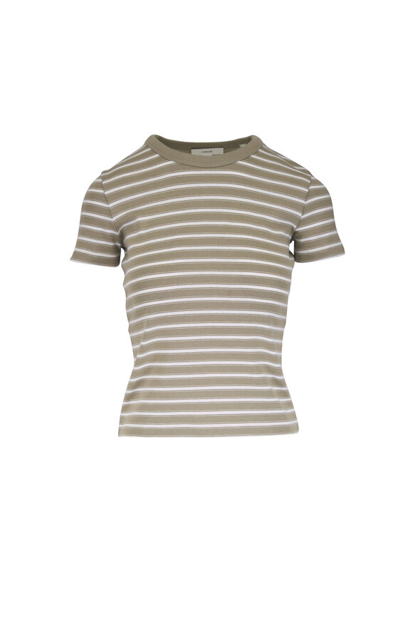 Vince Salted Moss Combo Stripe '90s Shrunken T-Shirt - view 1