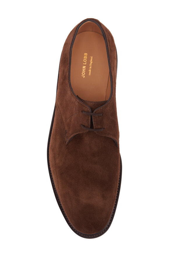 John Lobb - Haldon Dark Brown Suede Dress Shoe