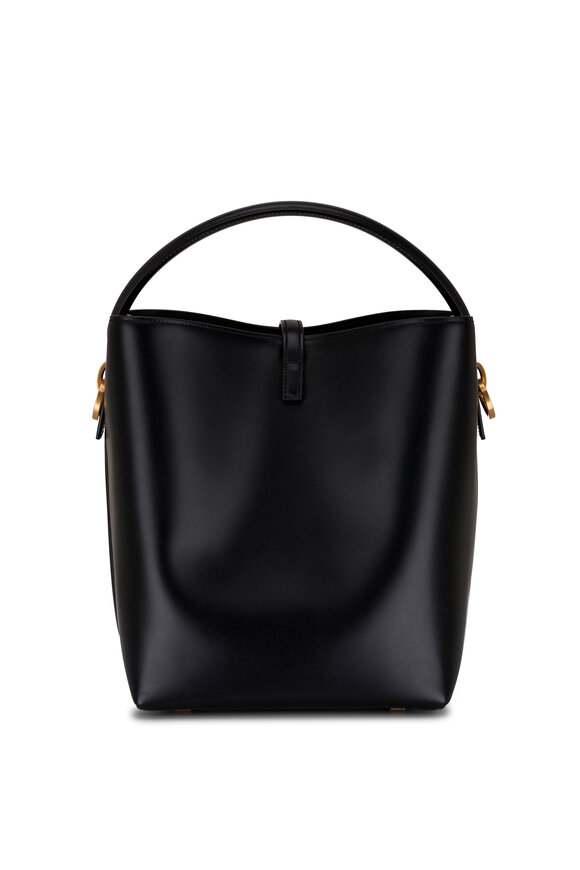 Saint Laurent - Le 37 Black Shiny Leather Bucket Bag 