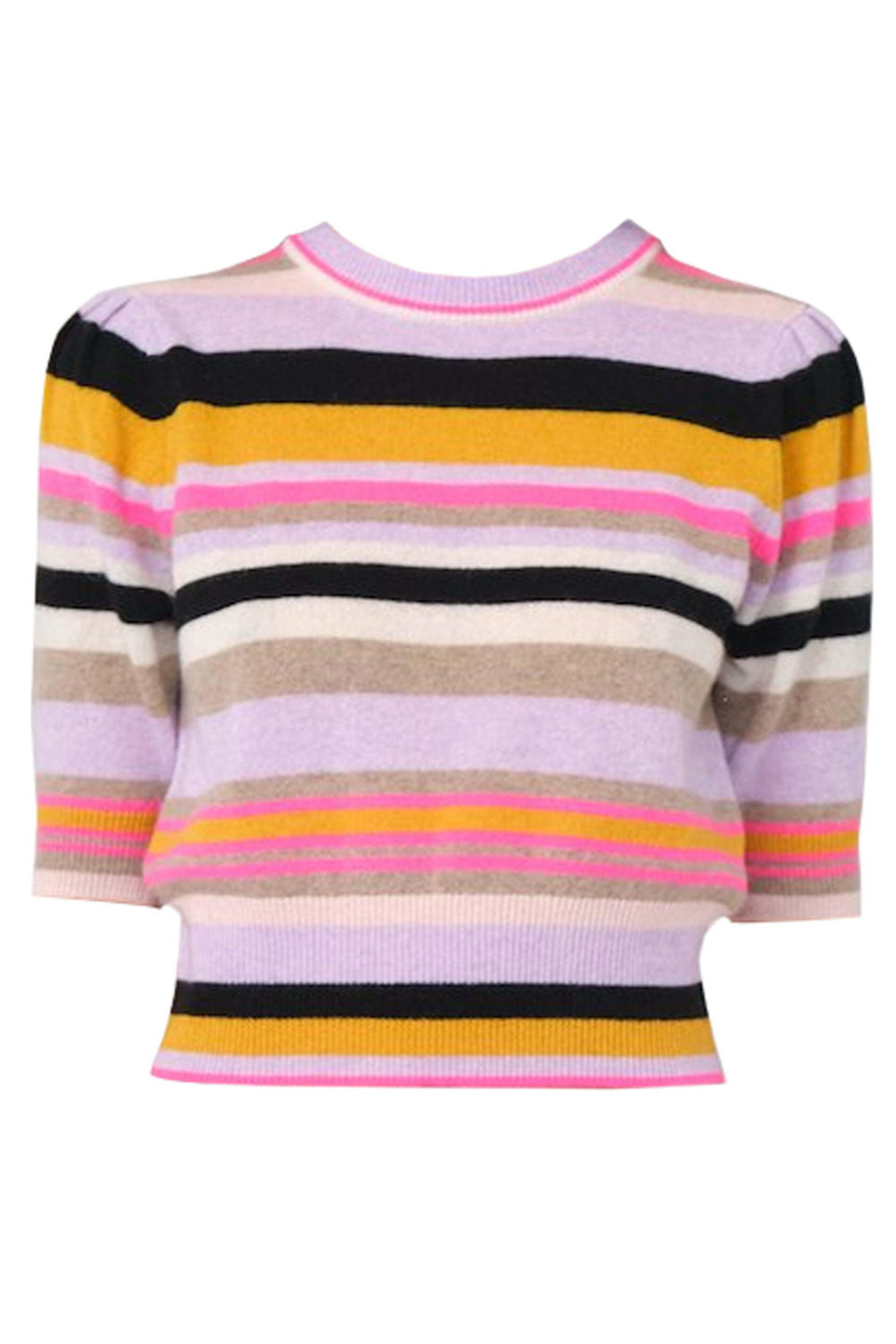 Brodie - Middleton Stripe Puff Sleeve Knit Tee