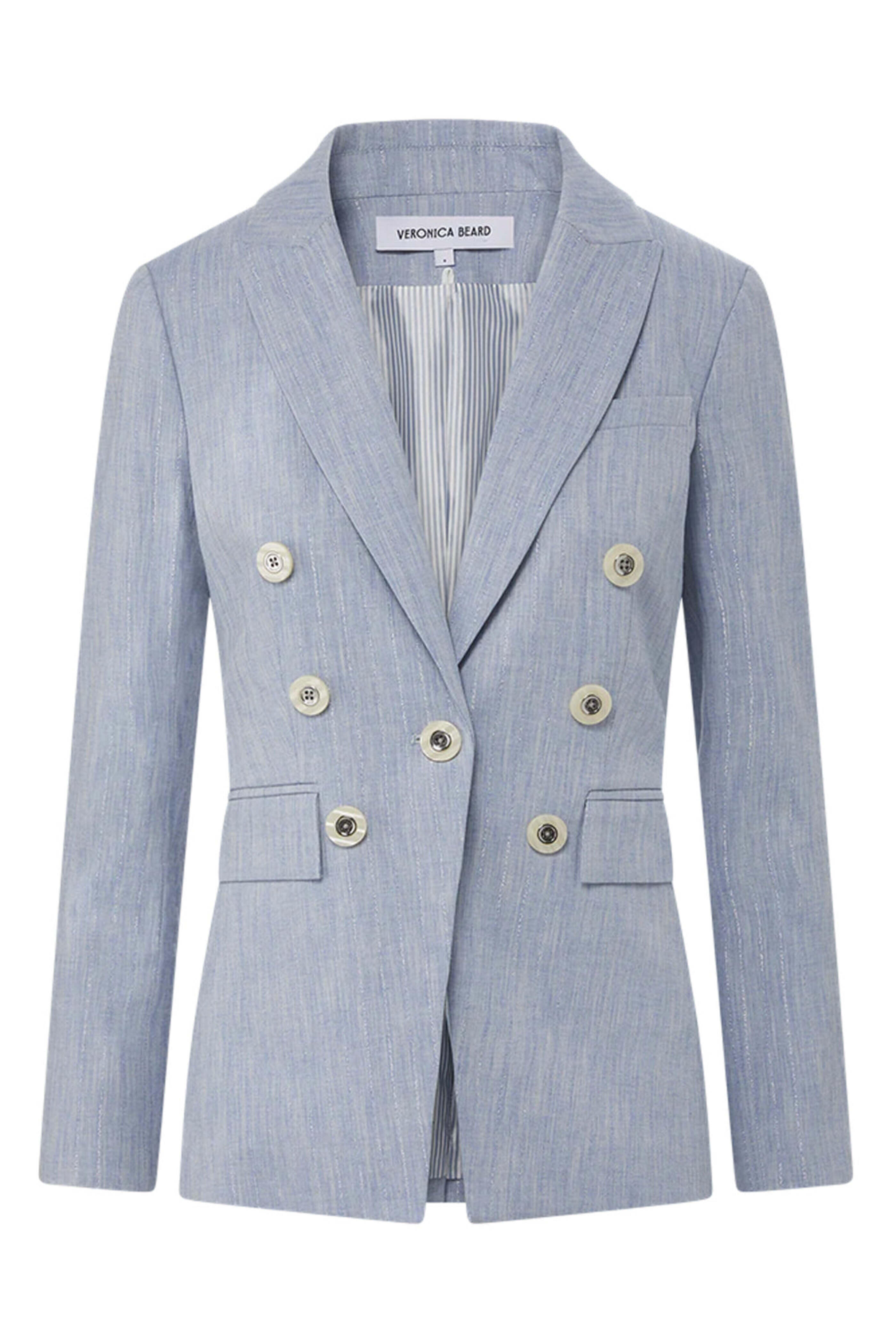 Veronica Beard - Blue Oasis Pinstripe Gaya Dickey Jacket