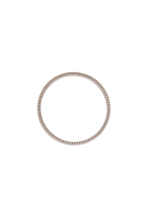 ZYDO 18k White Gold Flat Diamond Stretch Bracelet - view 3