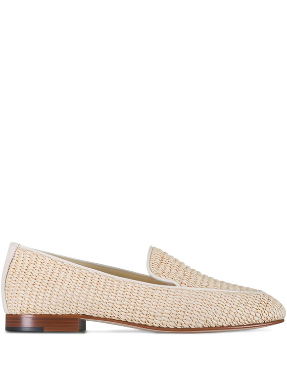 Manolo Blahnik Pitakara Cream Raffia Loafer - view 5