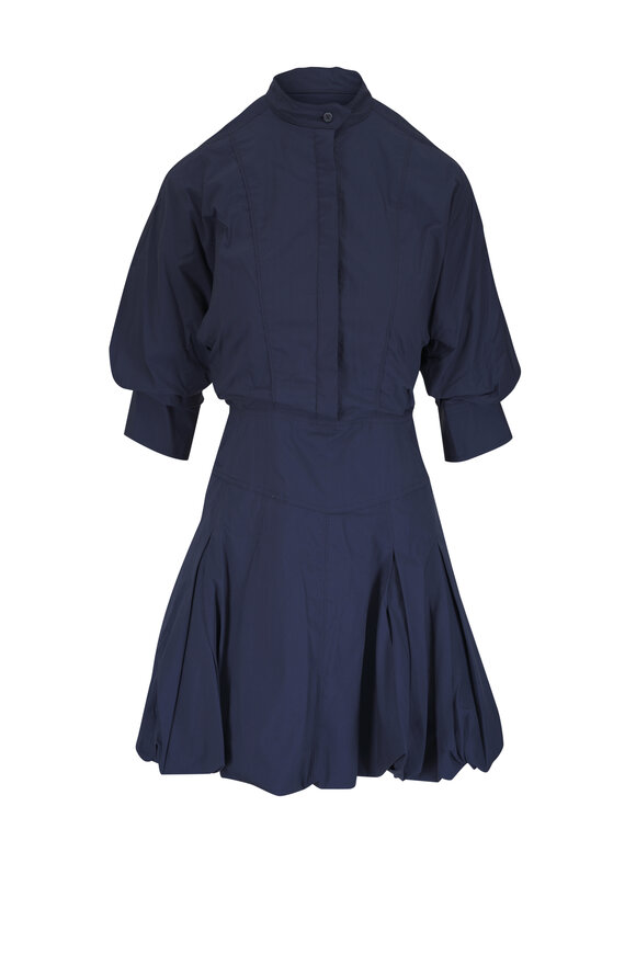 Simkhai Effie Navy Bubble Mini Dress - view 1