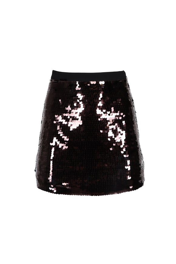 A.L.C. Cleo Deep Burgundy Sequin Skirt