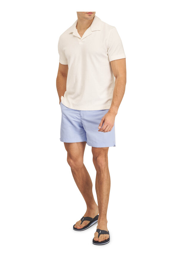 Orlebar Brown Terry Resort Off White Toweling Polo - view 2