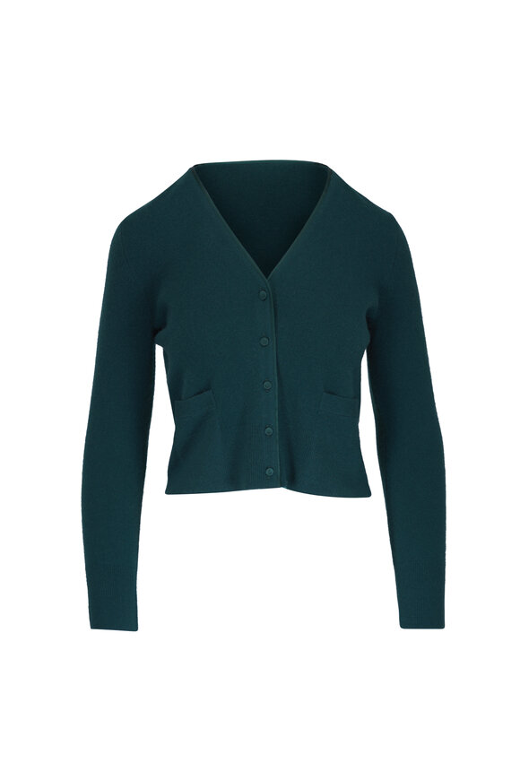 Vince Juniper Satin Trim Wool & Cashmere Cardigan