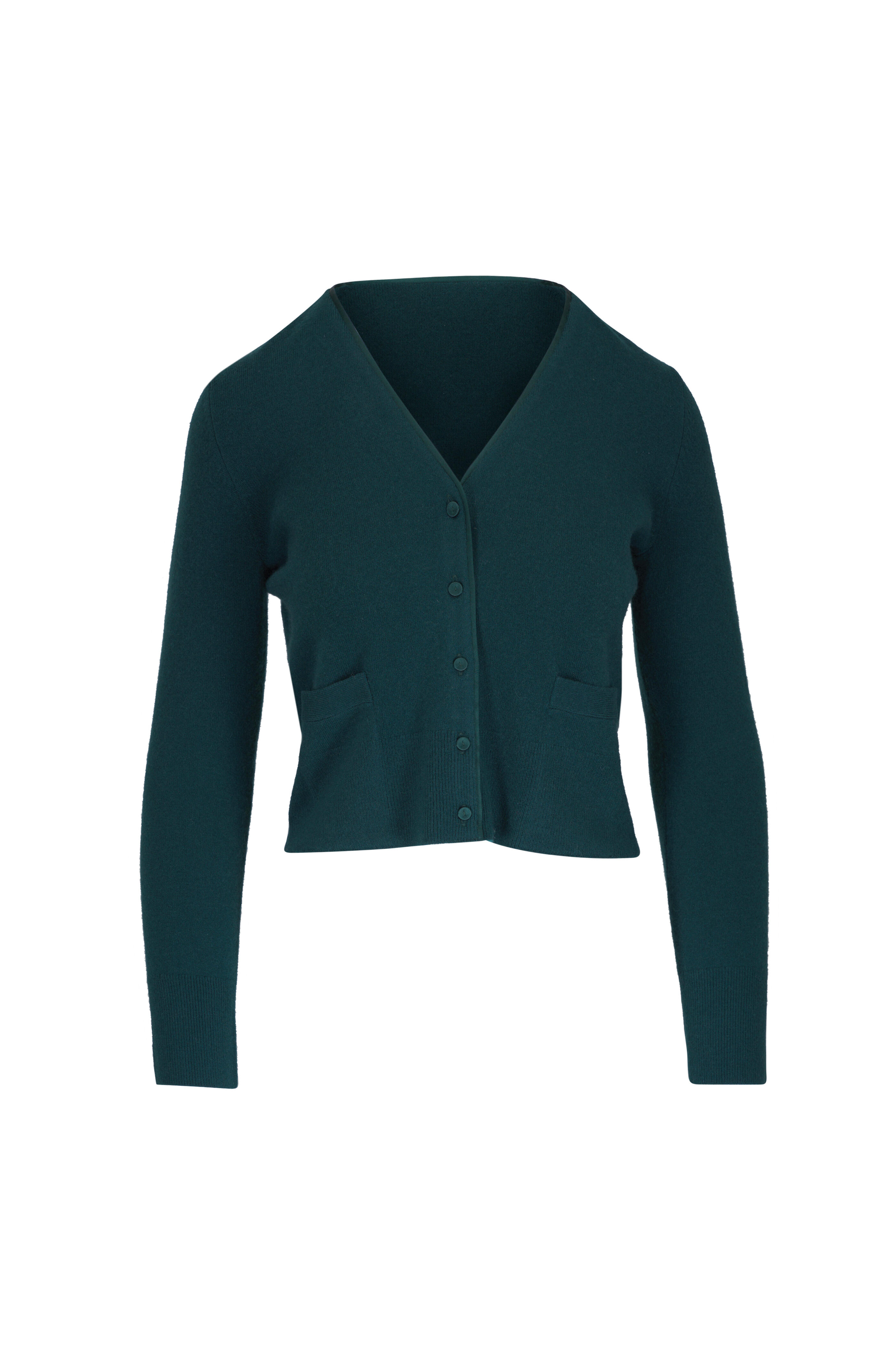 Vince - Juniper Satin Trim Wool & Cashmere Cardigan