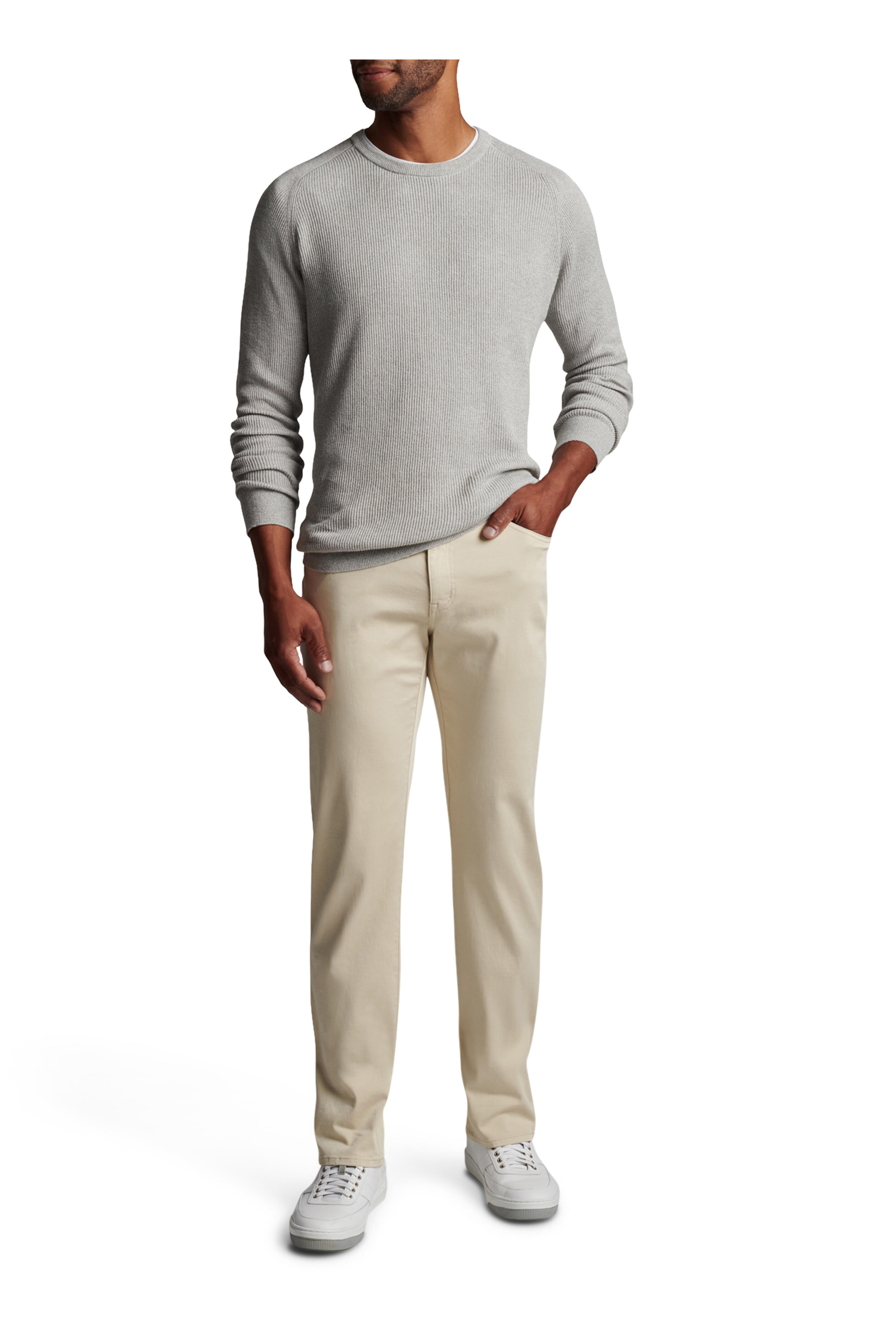 Peter Millar - Jupiter British Gray English Ribbed Sweater